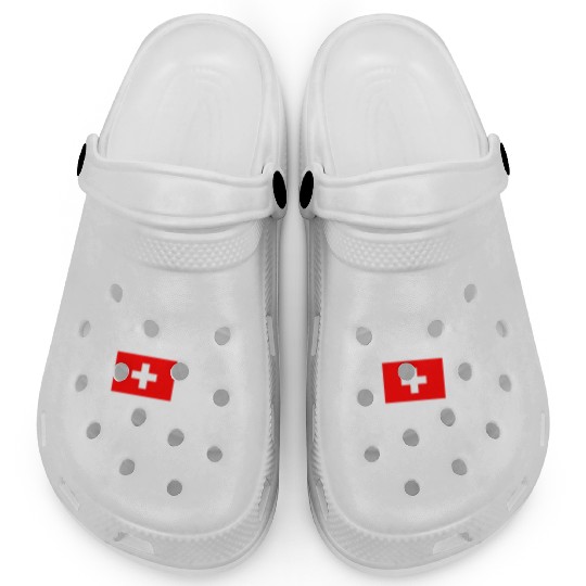 Switzerland Flag Heartbeat Clogs