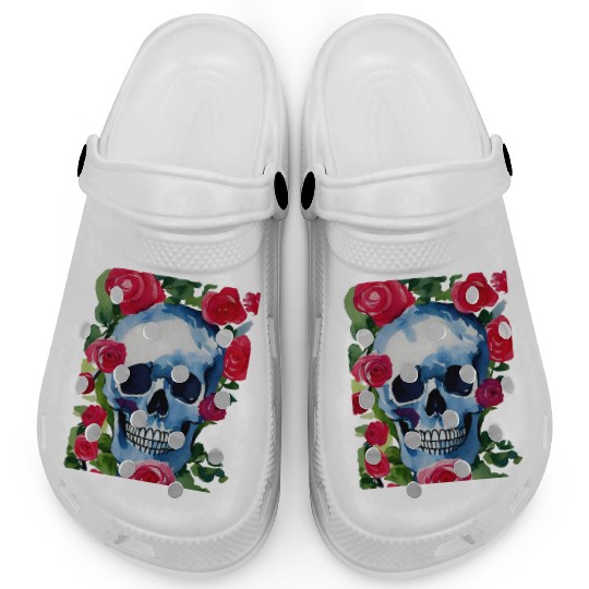 Skull and Roses - Garden Of Roses Clogs