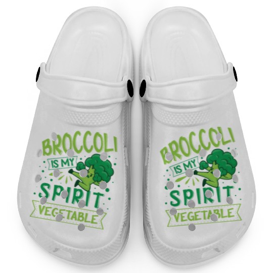 Broccoli Is My Spirit Vegetable Vegetarian Vegan Clogs