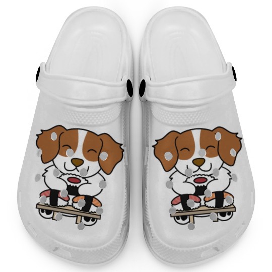 Sushi Lover Brittany Spaniel Clogs
