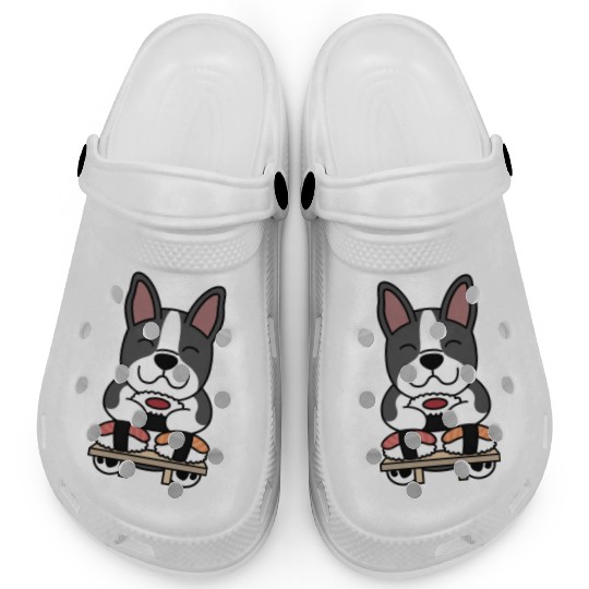 Sushi Lover Boston Terrier Clogs