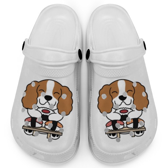 Sushi Lover Cavalier King Charles Spaniel Clogs