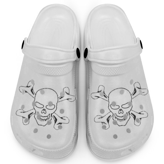 Plain Vintage Skull And Crossbones Clogs