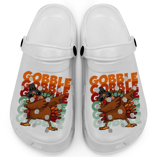 Dabbing Turkey Thanksgiving Gobble Gobble Yall Clogs