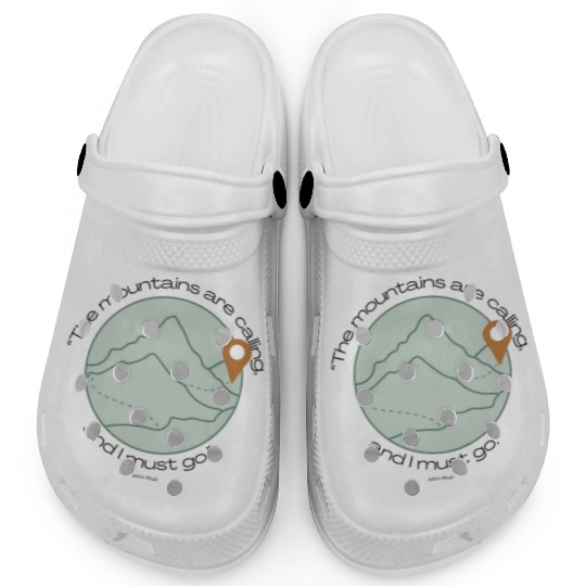 The Mountains are Calling Quote Clogs