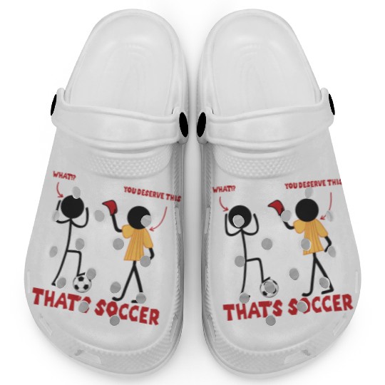 That's soccer Foul Red Card Referee World Cup Clogs