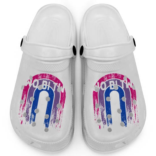 Two Bi Two Bisexual LGBTQ Bi Pride LGBT Sayings Clogs