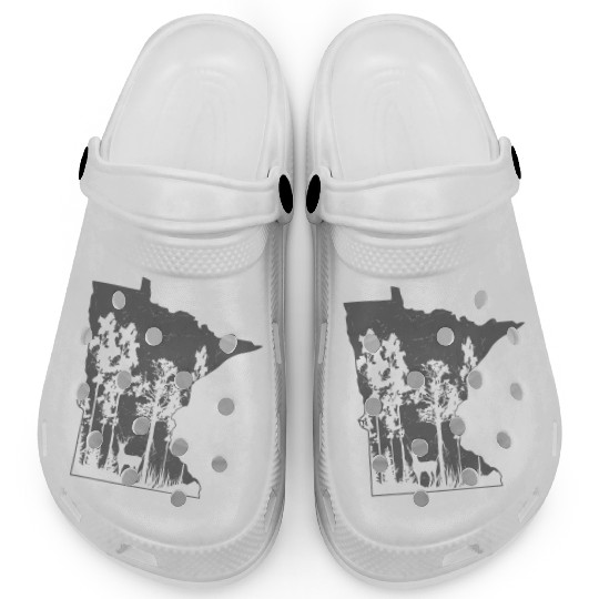 Proud Minnesota Deer Hunter State Map Outline Clogs