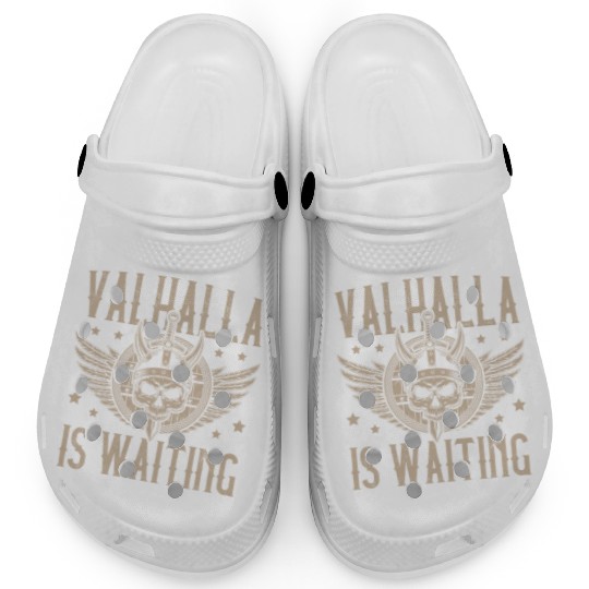 Valhalla is Waiting Pagan Norsemen Viking Warrior Clogs