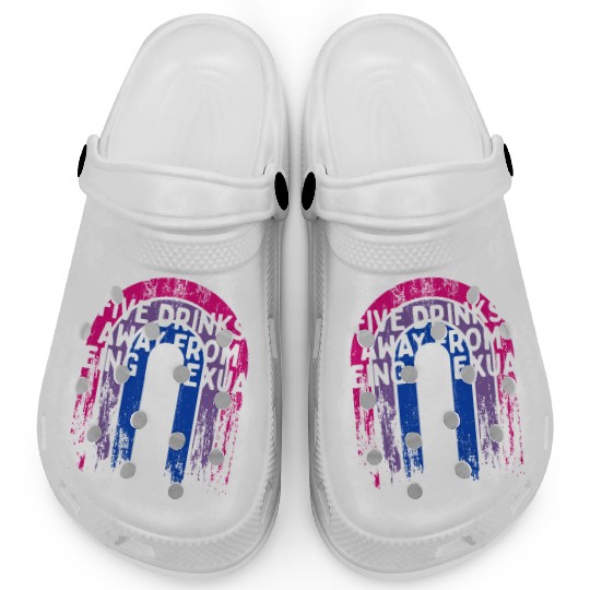 Five Drinks Away from Bisexual Bi LGBTQ Bi Pride Clogs