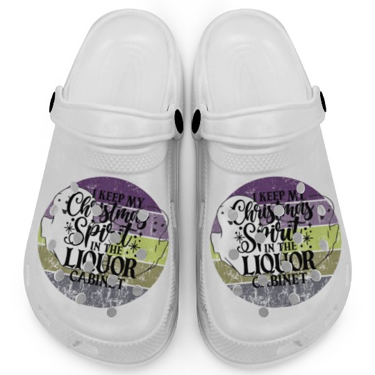 Funny Christmas Spirit Ghosts Sunset Clogs