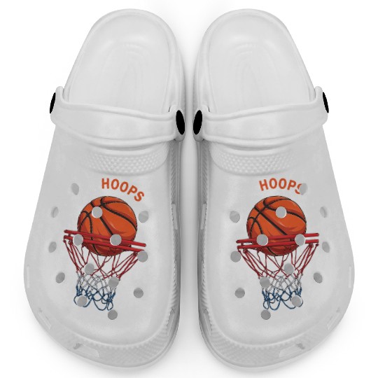 Eat Sleep Hoops Repeat Basketball Clogs