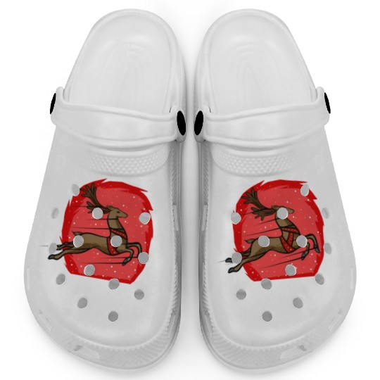 Christmas Santa's Reindeer Lazy Costume Dasher Clogs