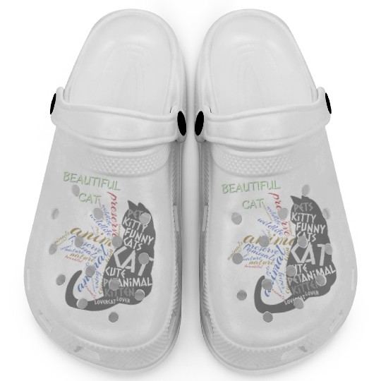 Beautiful Black Cat Clogs