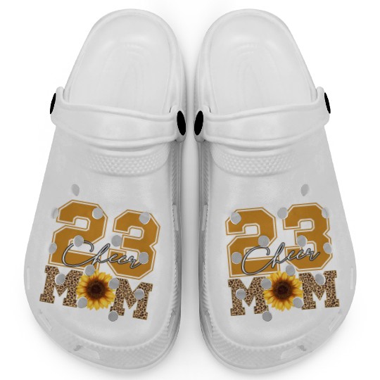Cheer Mom Senior Class Of 2023 Sunflower Proud Mom Clogs