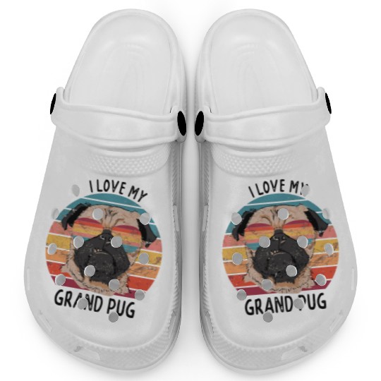 Pug Grandparents I Love My Grand Pug Clogs