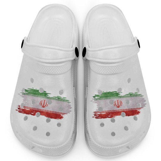 Iran - national flag, brush effect Clogs