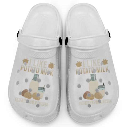 Potato Milk Saying Clogs