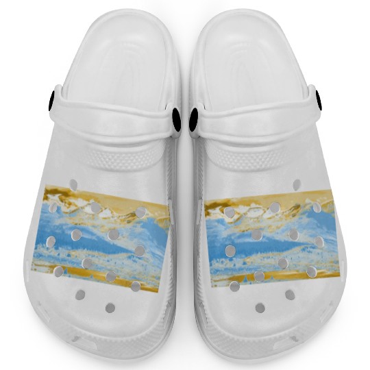 Golden Blue Mountain Lake Clogs