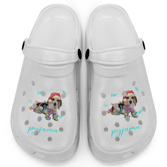 Winter Christmas Pyjama Beagle Clogs