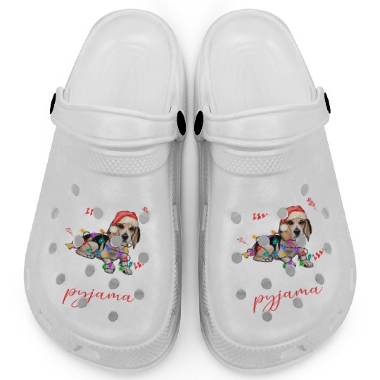 Winter Christmas Pyjama Beagle Clogs