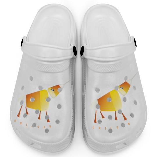 UNICORN Funny Candy Corn Halloween Clogs