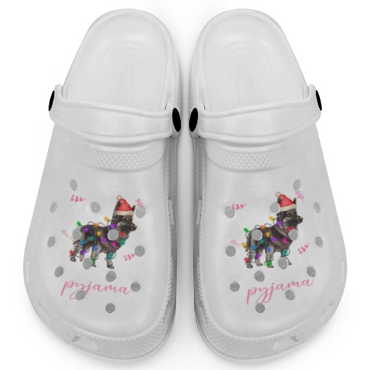 Winter Christmas Pyjama German Shepherd Dog Clogs