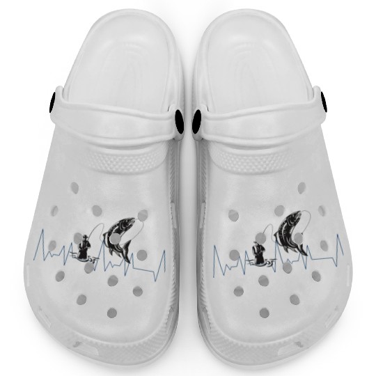 Heart beat, with fish Clogs