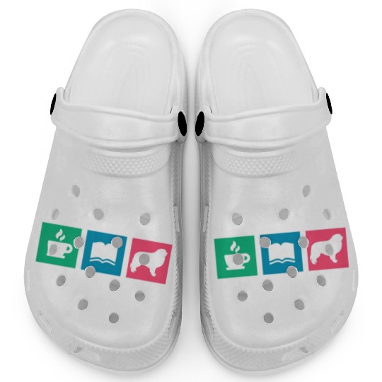 Coffee Books Great Pyrenees I'm A Simple Woman Clogs