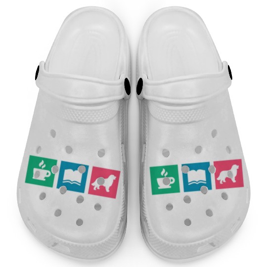 Coffee Books Bernese Mountain Dog Clogs