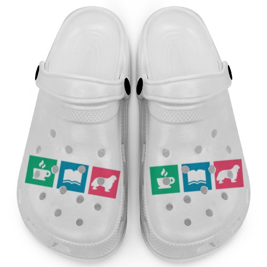 Coffee Books Cavalier King Charles Spaniel Clogs