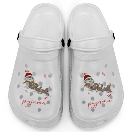 Winter Christmas Pyjama Otter Clogs