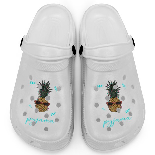 Winter Christmas Pyjama Pineapple Clogs