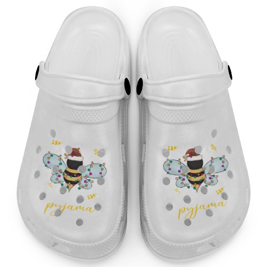 Winter Christmas Pyjama Bee Clogs