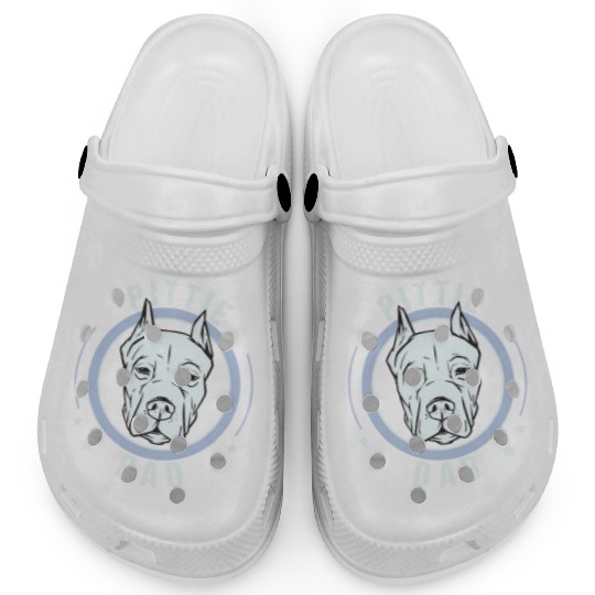 Pittie Dad Funny Pit Bull Dad Gifts Clogs
