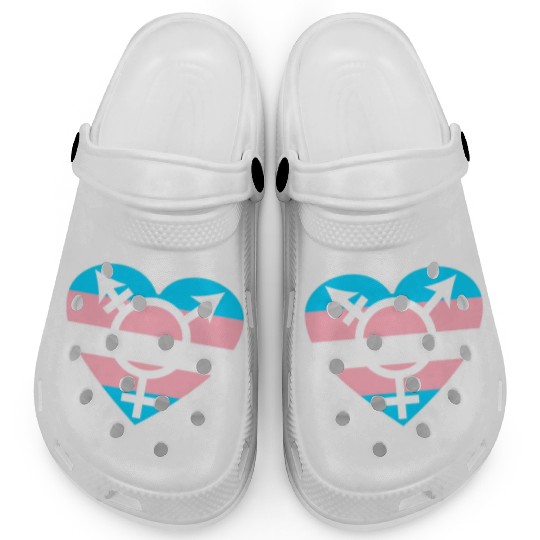 Trans Rainbow Pride LGBTQ Transgender Rights Clogs