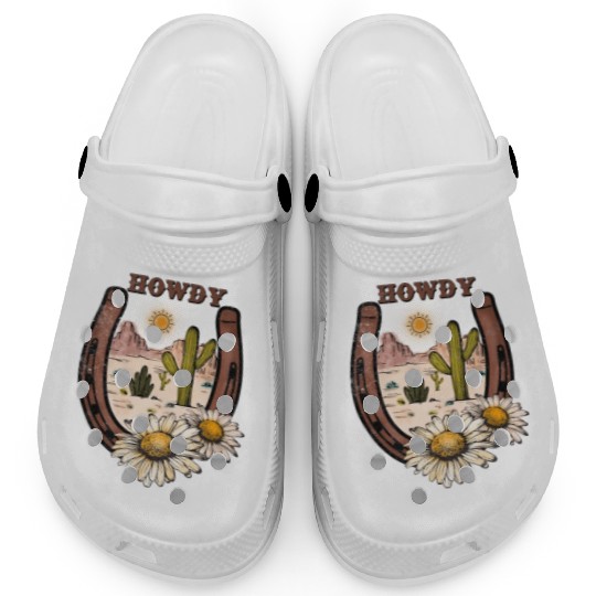 HOWDY -Desert Horseshoe Clogs