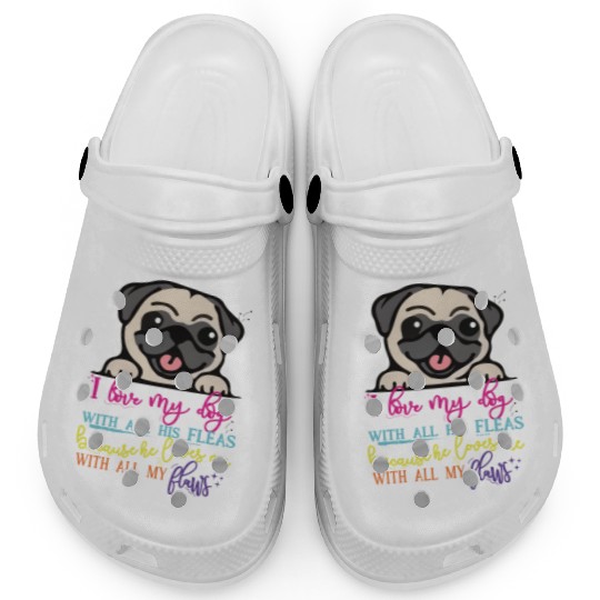 For dog lovers exclusive design with cute phrase Clogs