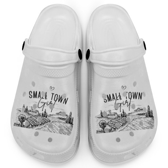 Small Town Girl with Landscape Clogs