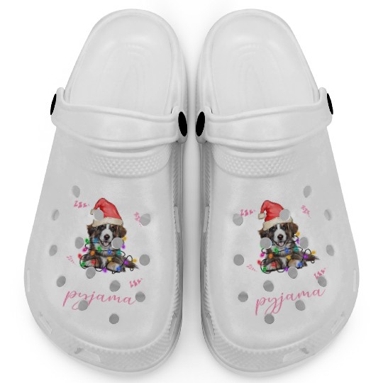 Winter Christmas Pyjama Australian Shepherd Clogs