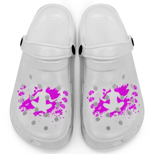 Yoga Clogs Breath Deeply Pink Lotus Gift Clogs