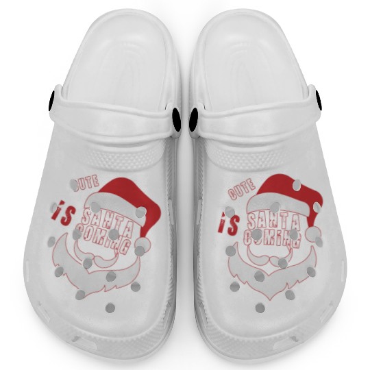 Christmas Cute Santa Is Coming Santa Candy Cane Clogs