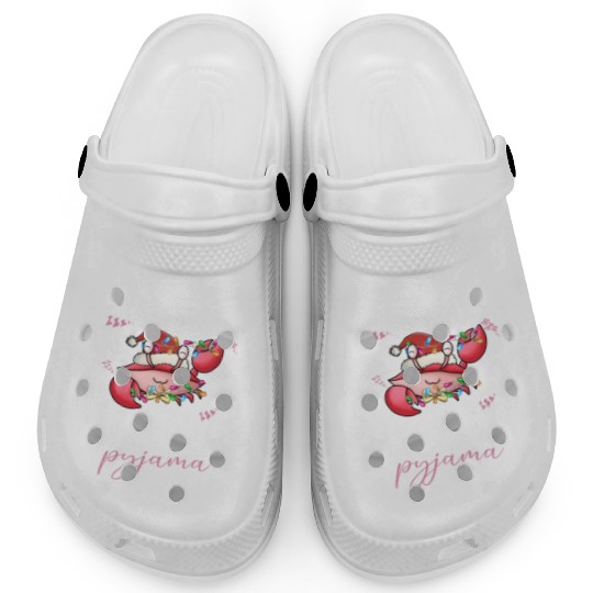 Winter Christmas Pyjama Crab Clogs