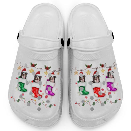 Bernese Mountain Dog Christmas Lights Gift Xmas Clogs