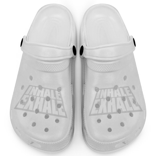 inhale exhale yoga quote Clogs