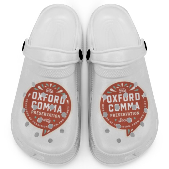 The Oxford Comma Preservation Society Clogs
