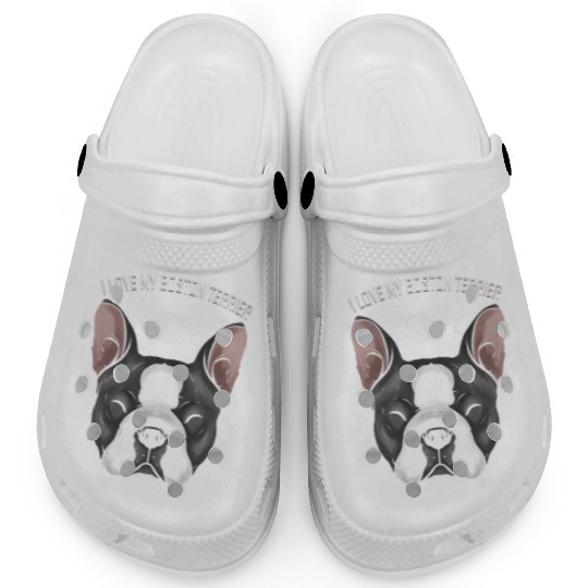 Dog Lover - I Love My Boston Terrier Clogs
