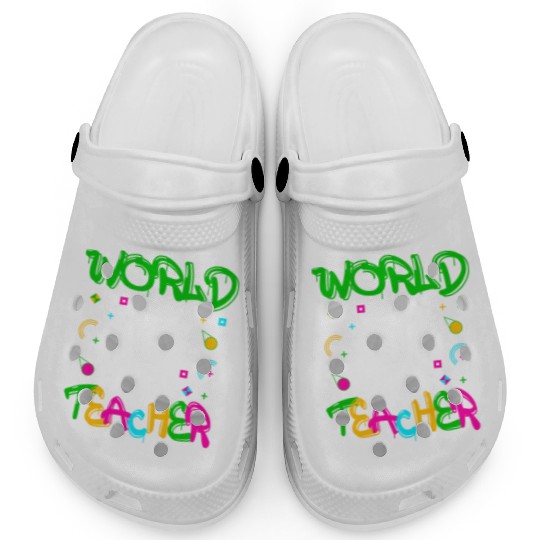World Best Teacher Funny Quotes Gifts Clogs