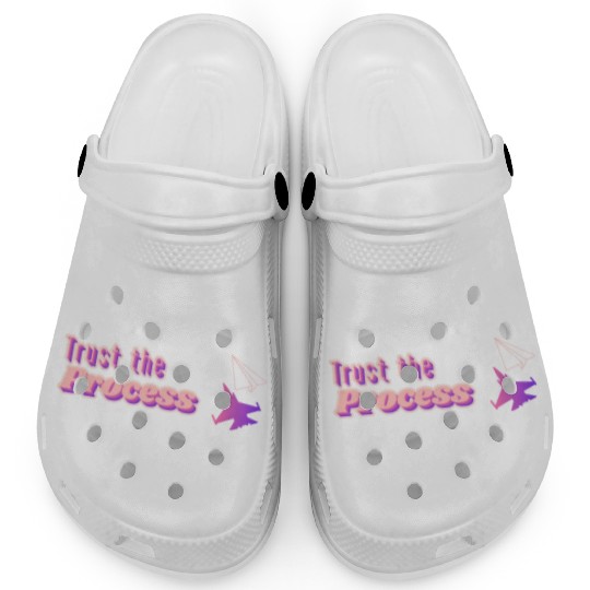 Trust the process - motivational quote Clogs