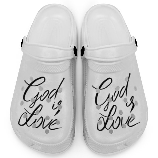 God is love art Clogs